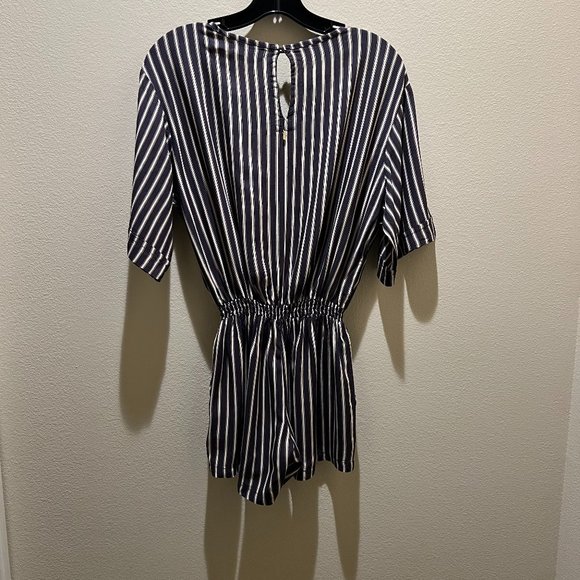 Anthropologie Beachgold Navy Stripe Romper Size XS - Picture 4 of 5